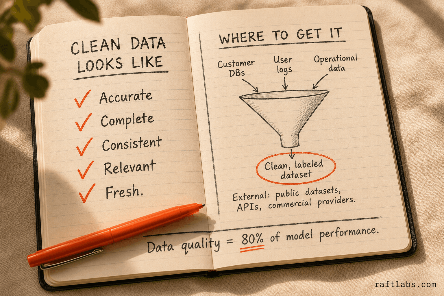 Data collection and preparation: what clean data looks like and where to source it