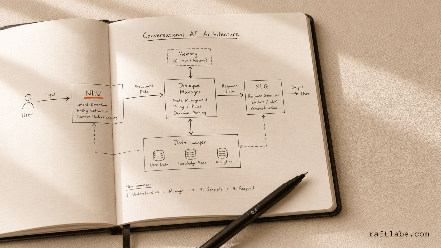 High-level Architecture of a Conversational AI Systems 