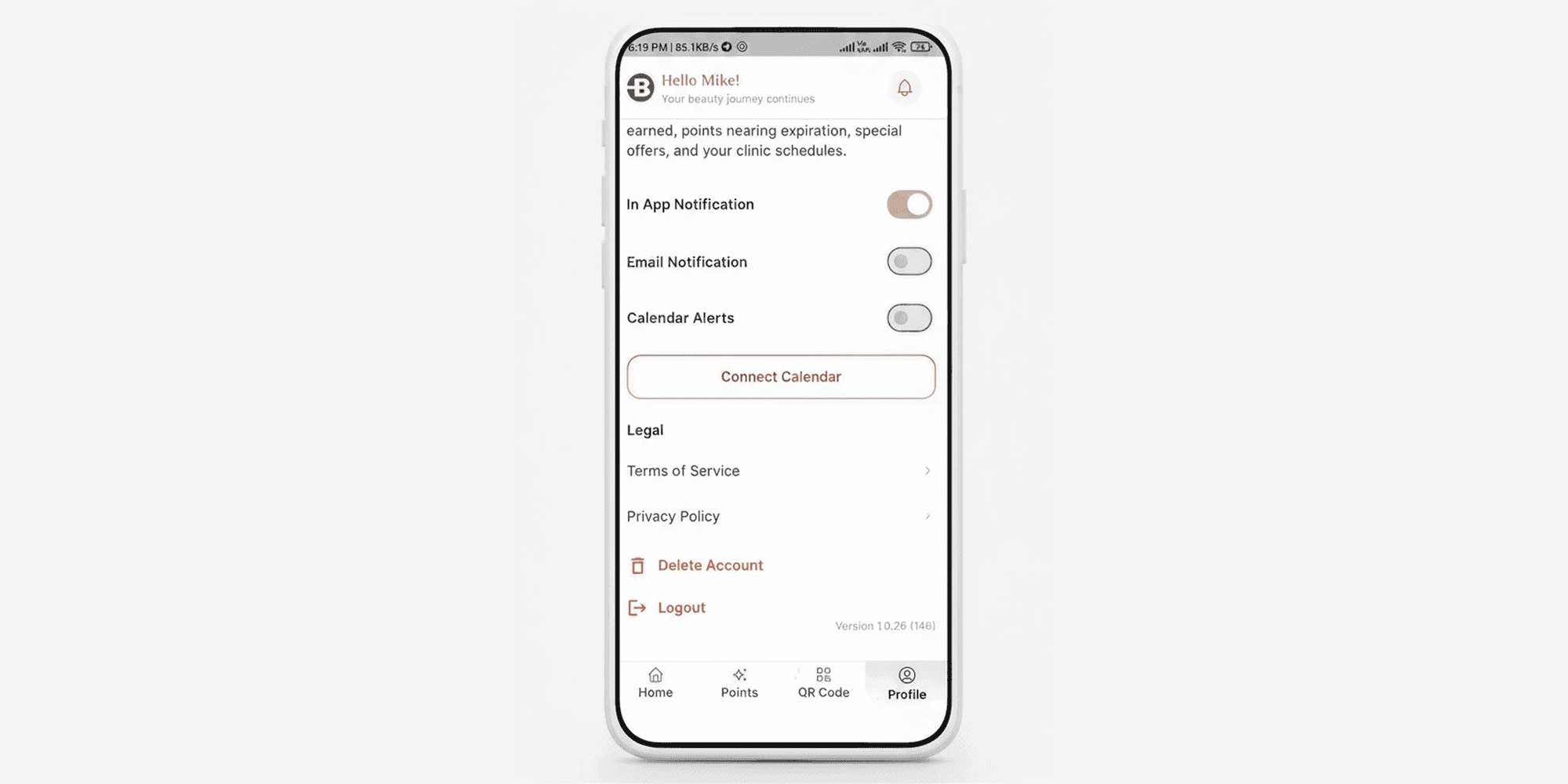 In-App Notification Center