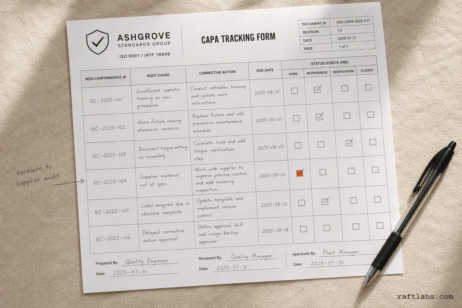 Custom Quality Management System Software