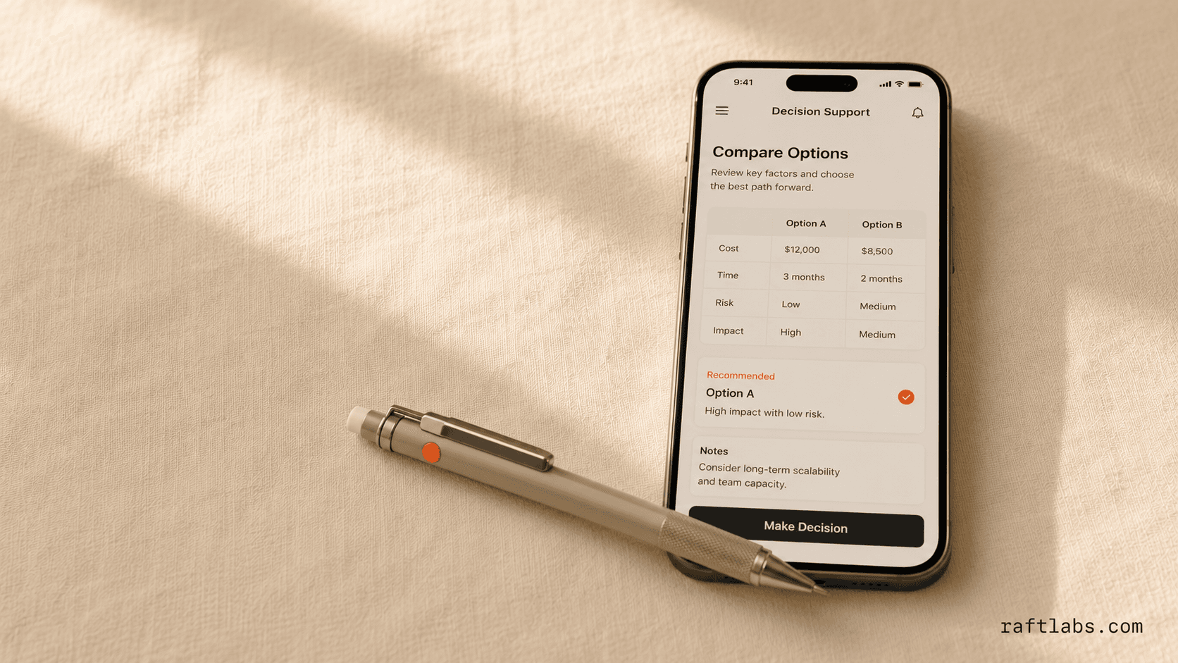 PSI- decision making app