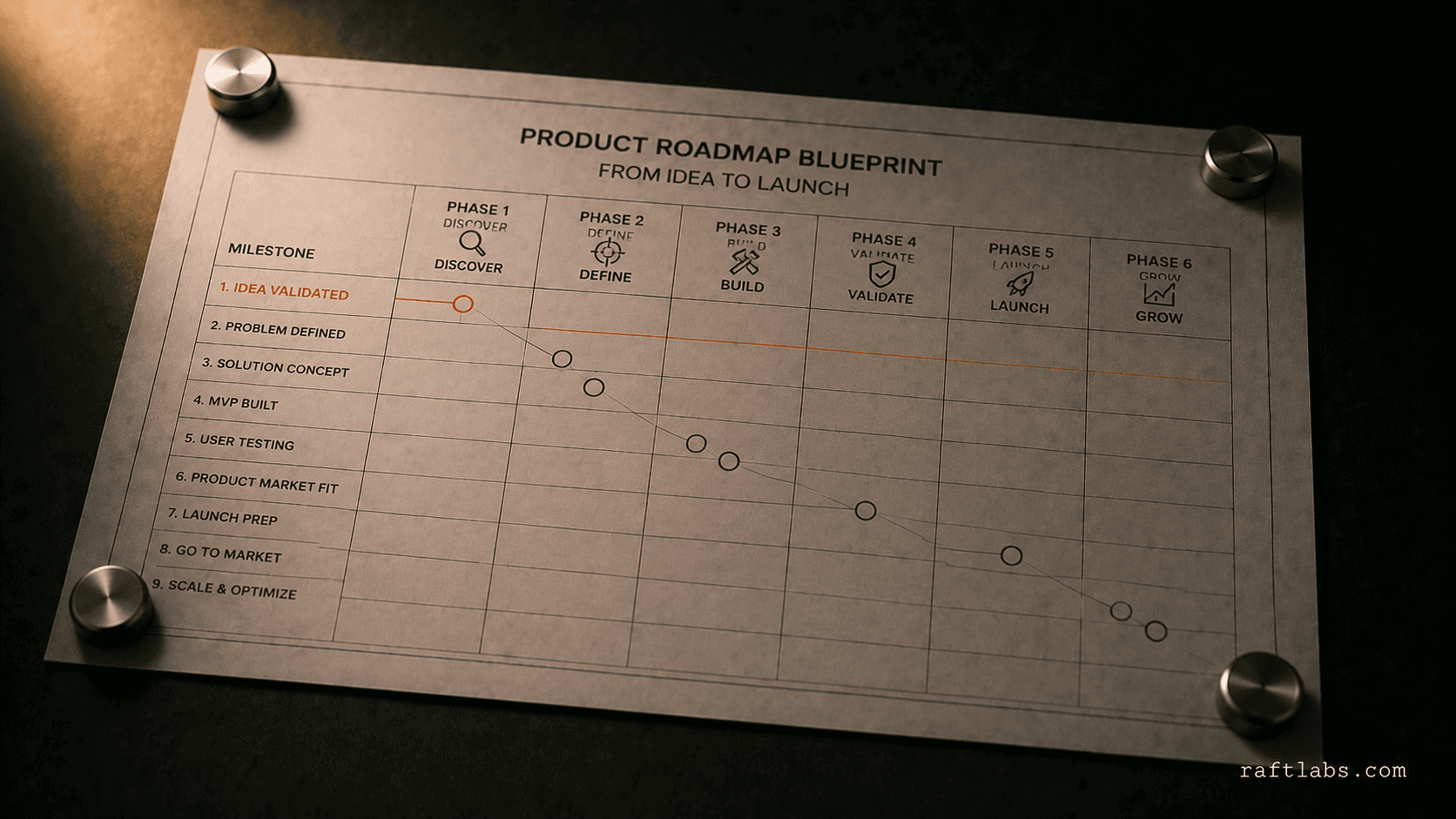 SaaS startup founder guide covering idea validation, tech stack, pricing model, and launch strategy