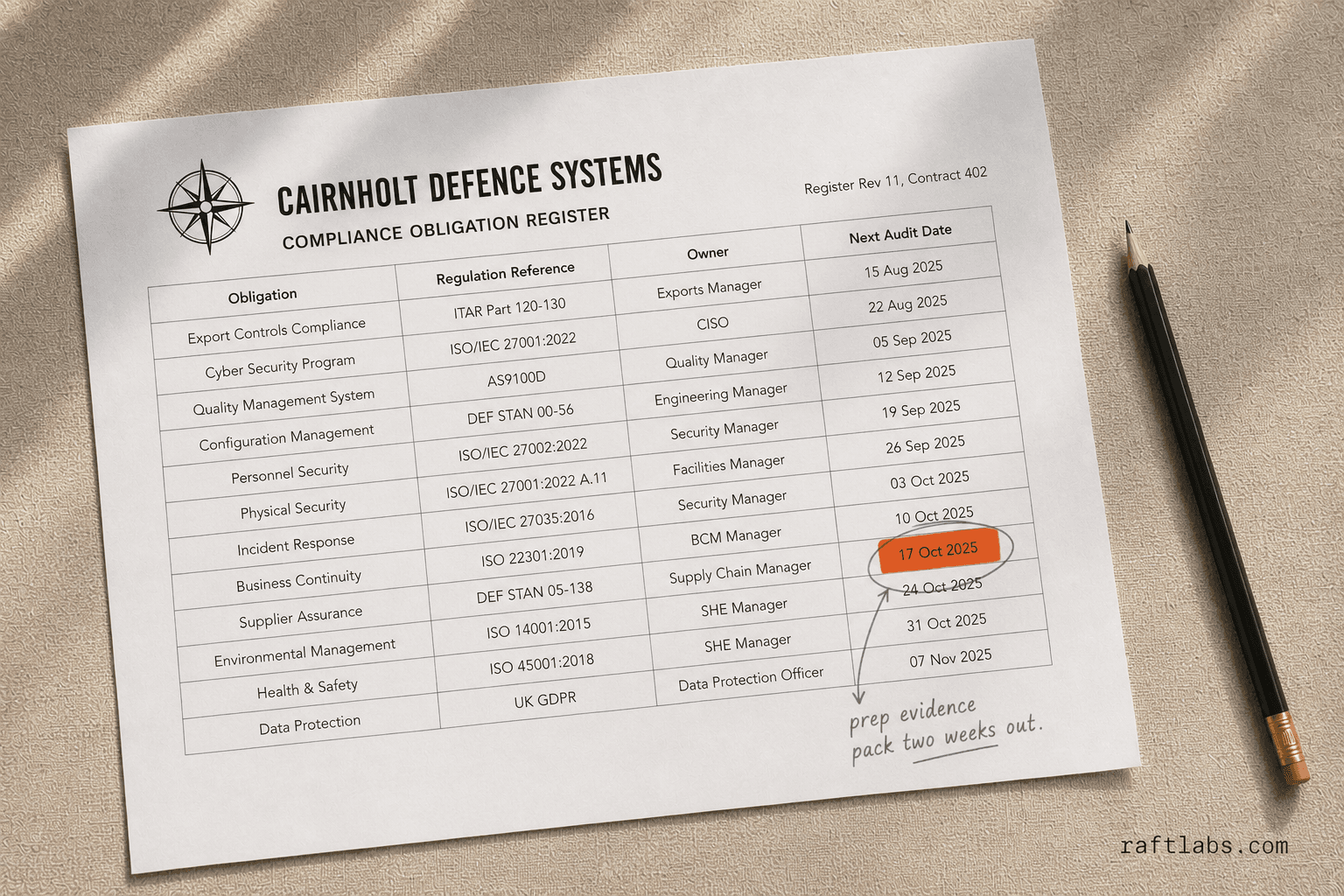 Defence Compliance Automation