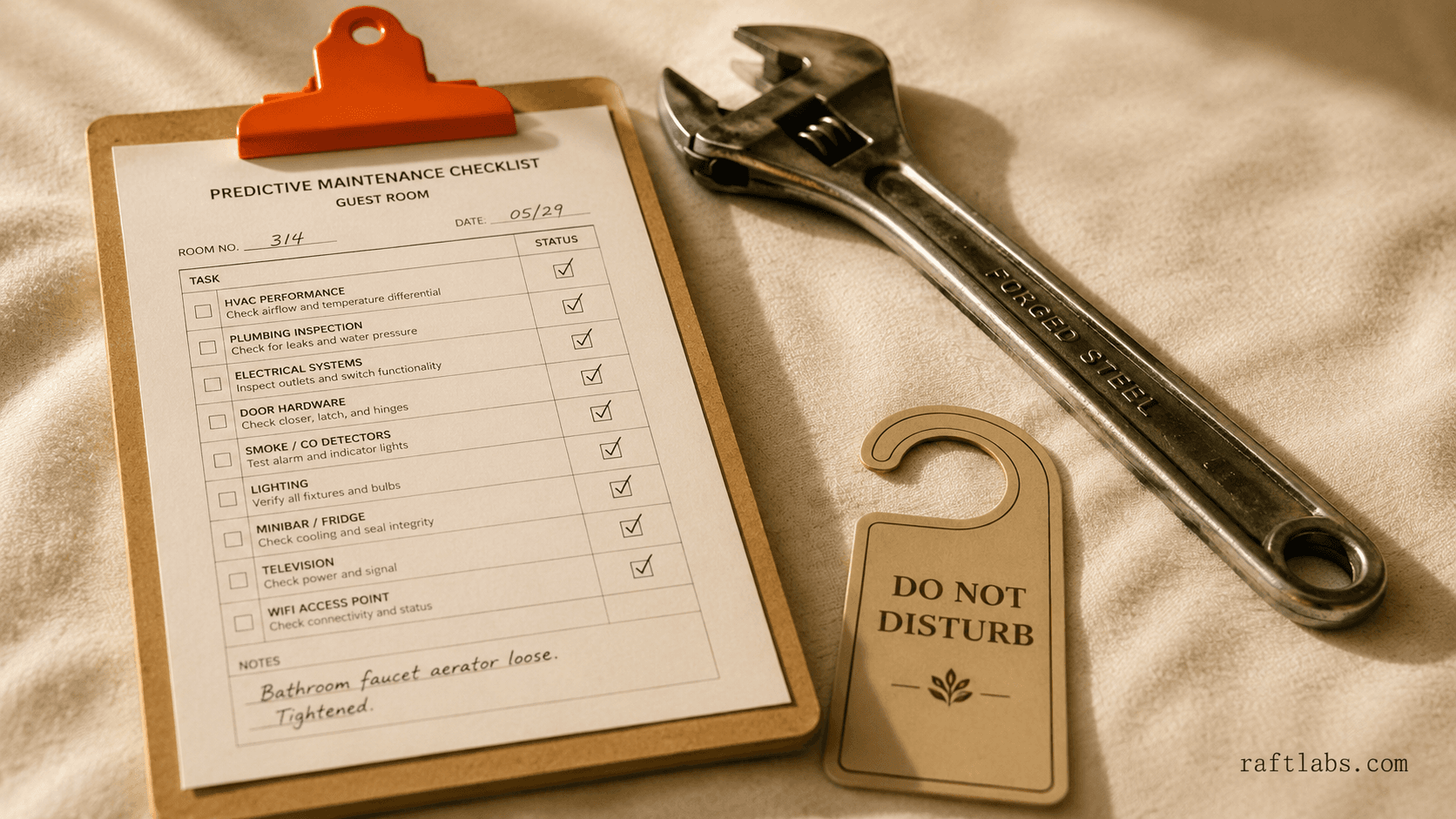 Predictive maintenance AI agents in hospitality