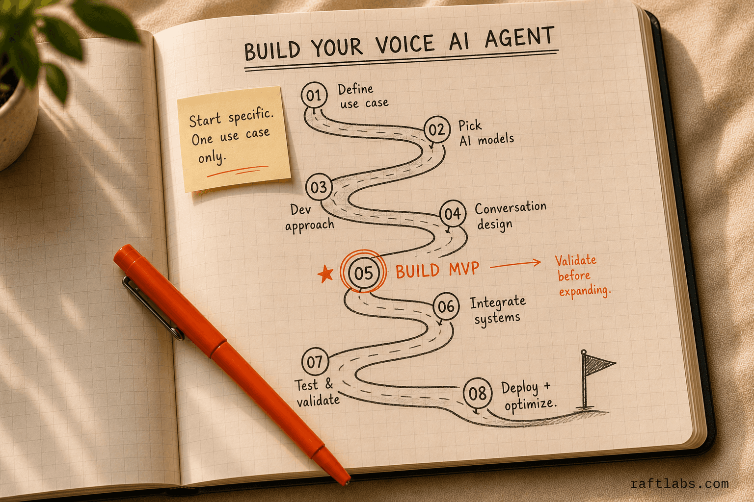 8-step roadmap to build a voice AI agent: from defining use case to deployment and optimization