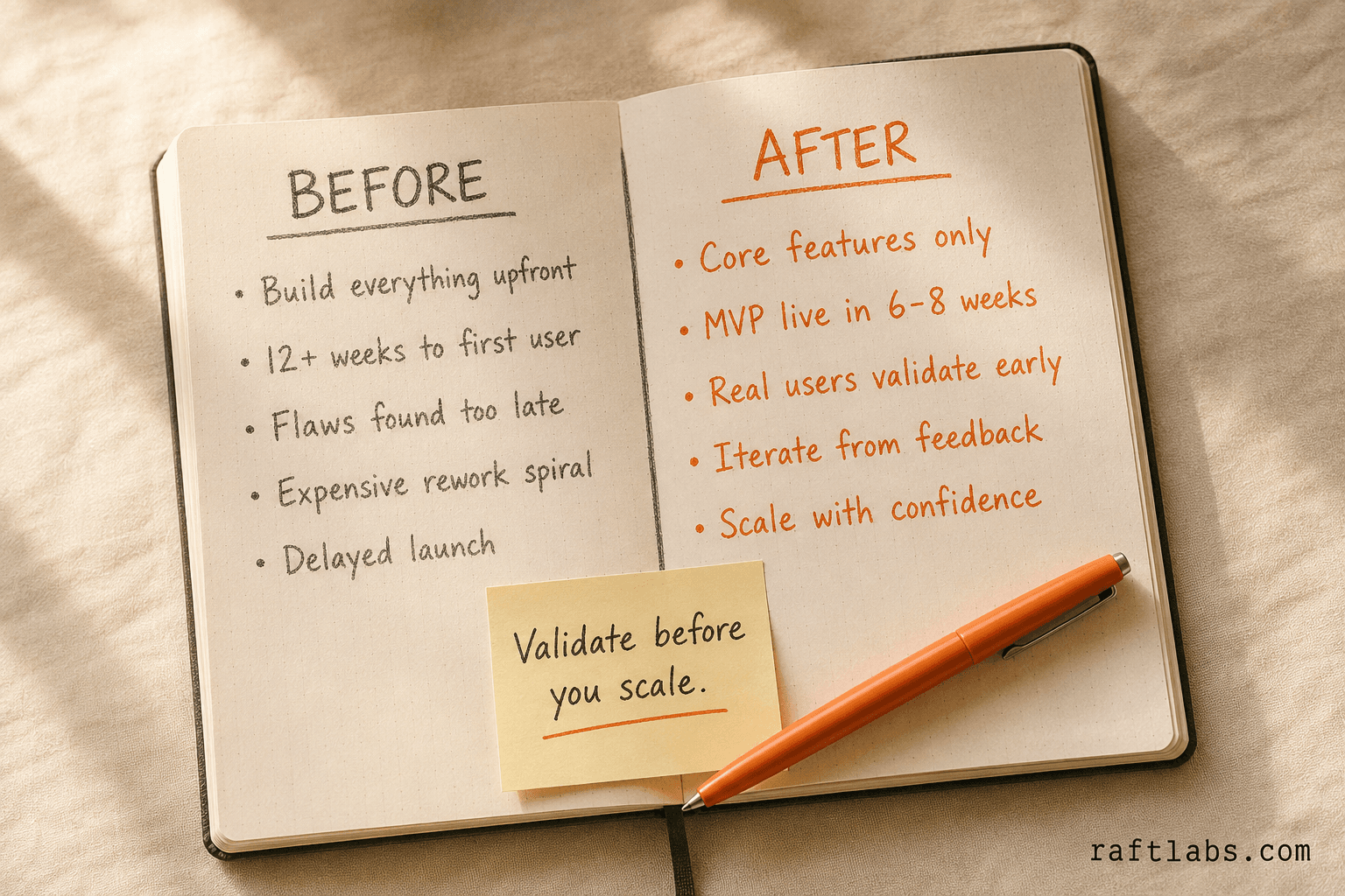 Building an MVP first versus specifying everything upfront: faster validation, lower rework costs, better final product
