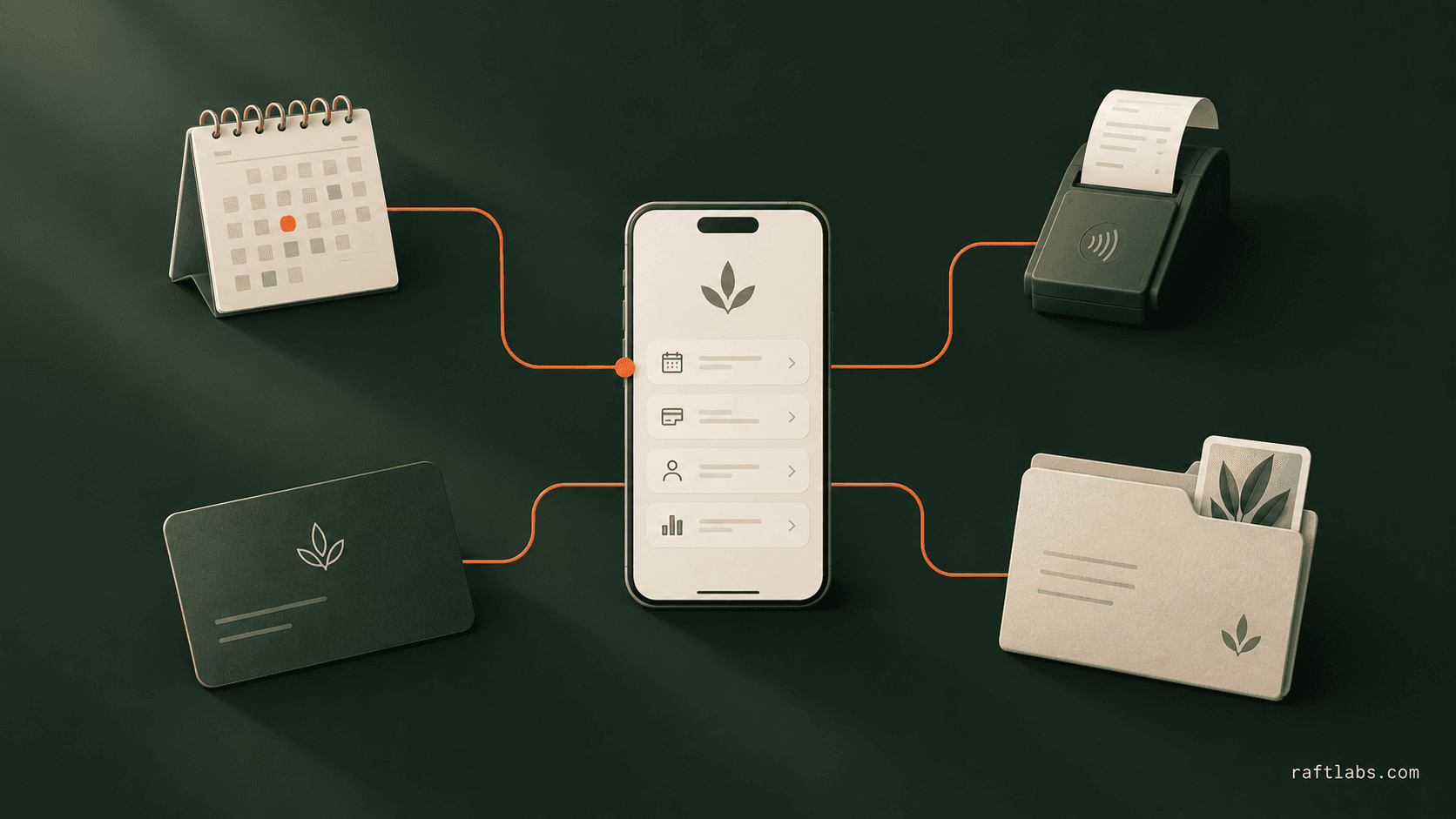 A medspa mobile app connected to booking, payment, membership, and treatment systems