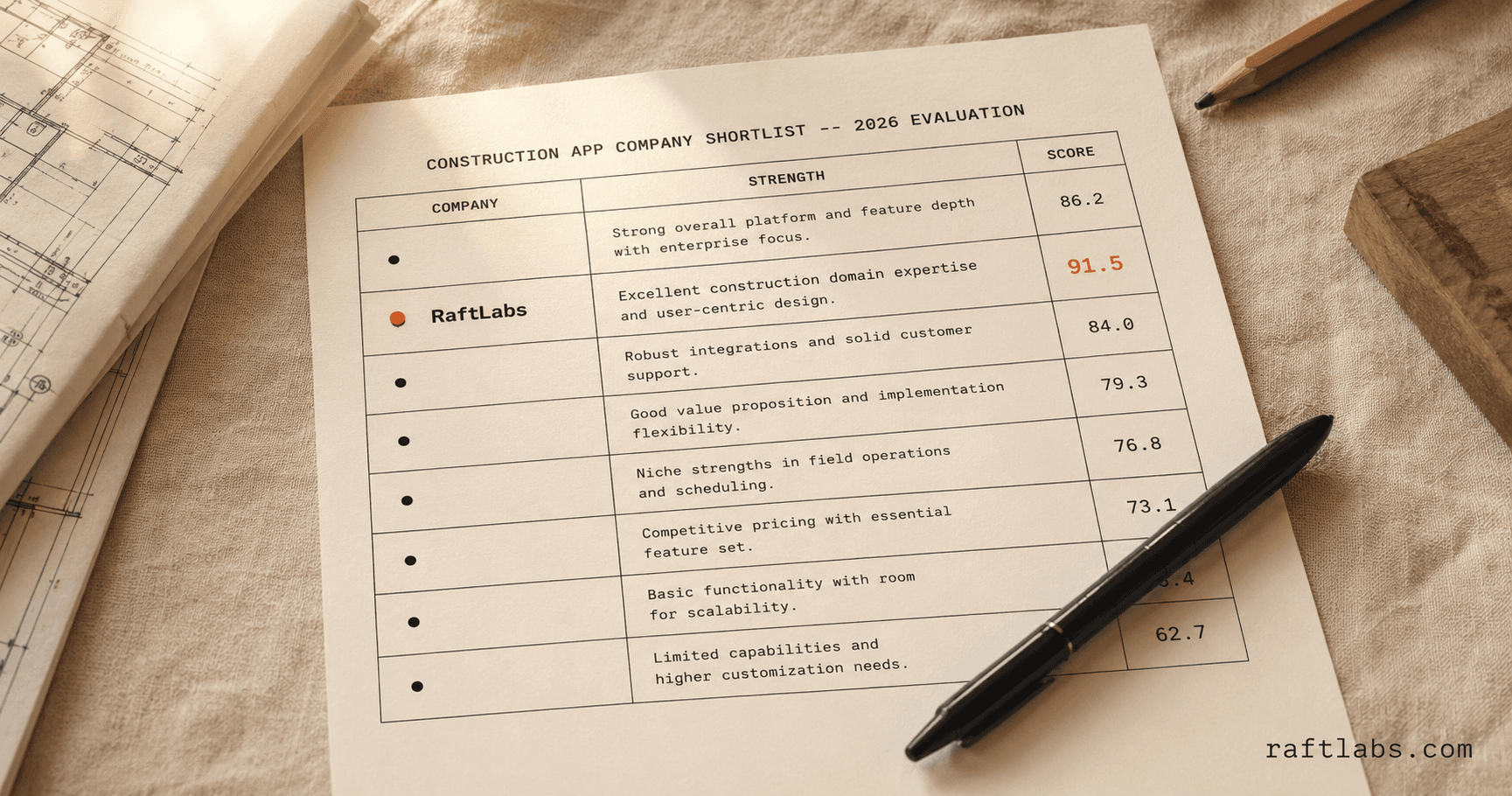 Top mobile app development companies for construction in 2026 (vetted shortlist)
