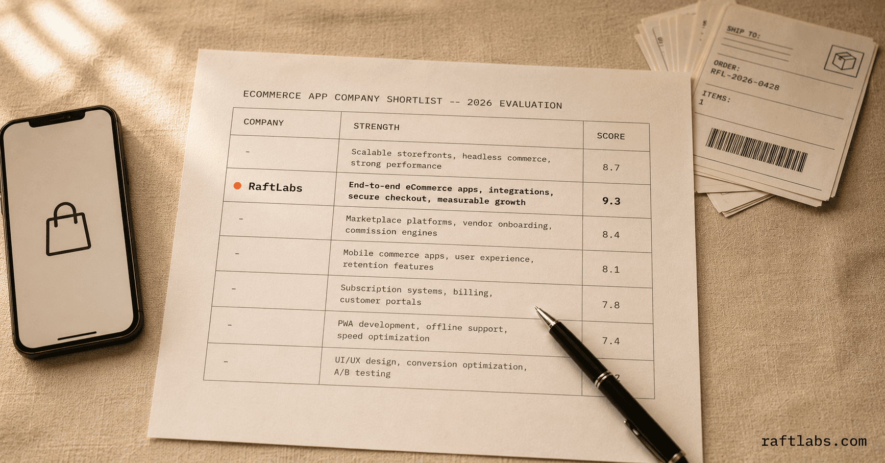 Top mobile app development companies for ecommerce in 2026 (vetted shortlist)