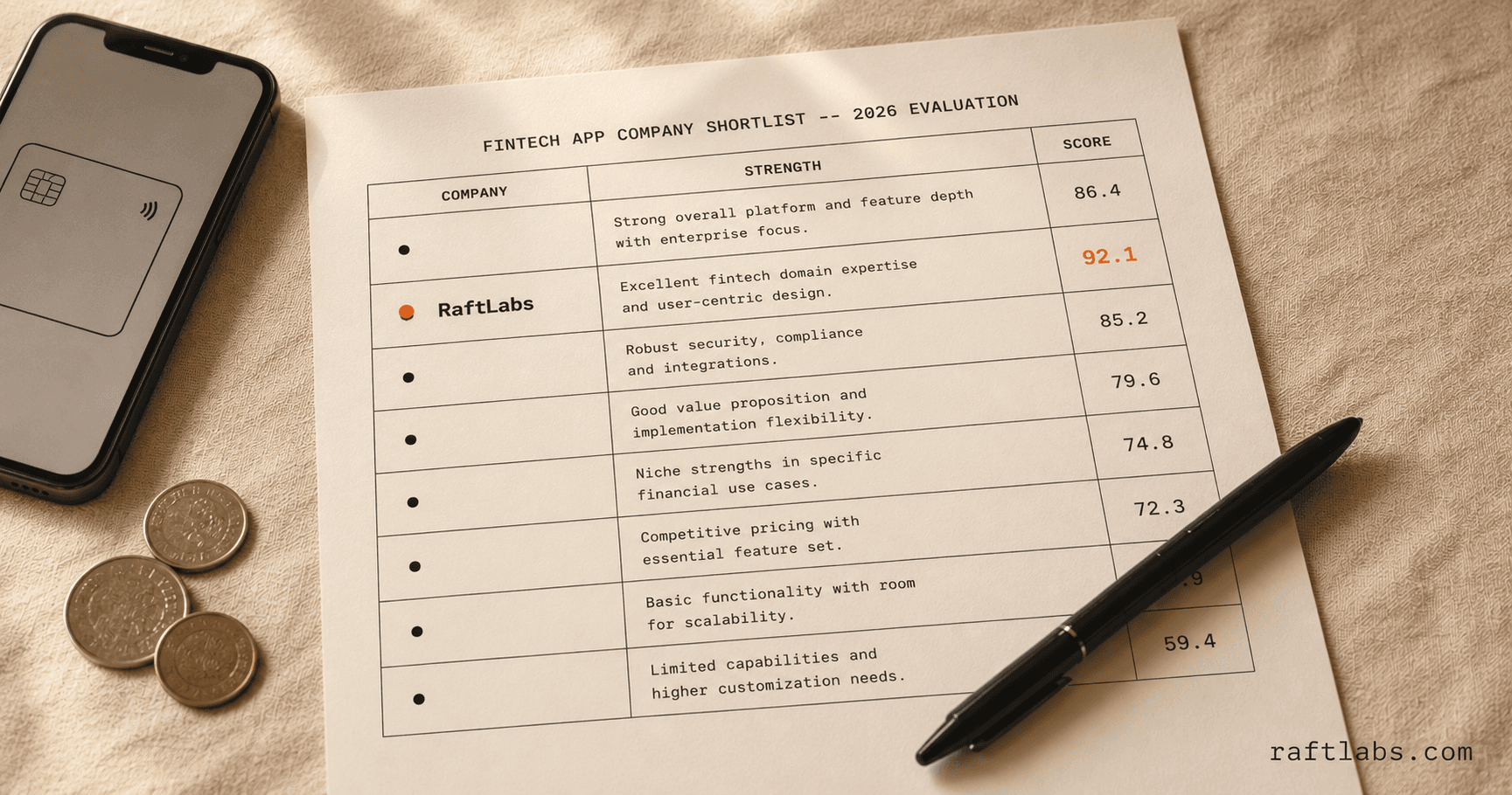 Top mobile app development companies for fintech in 2026 (vetted shortlist)