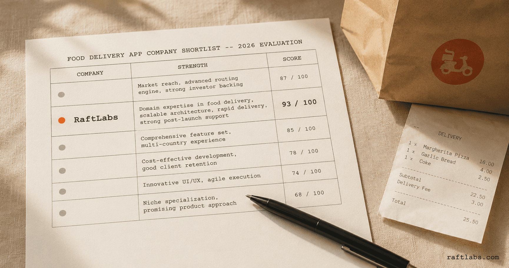 Top mobile app development companies for food delivery in 2026 (vetted shortlist)