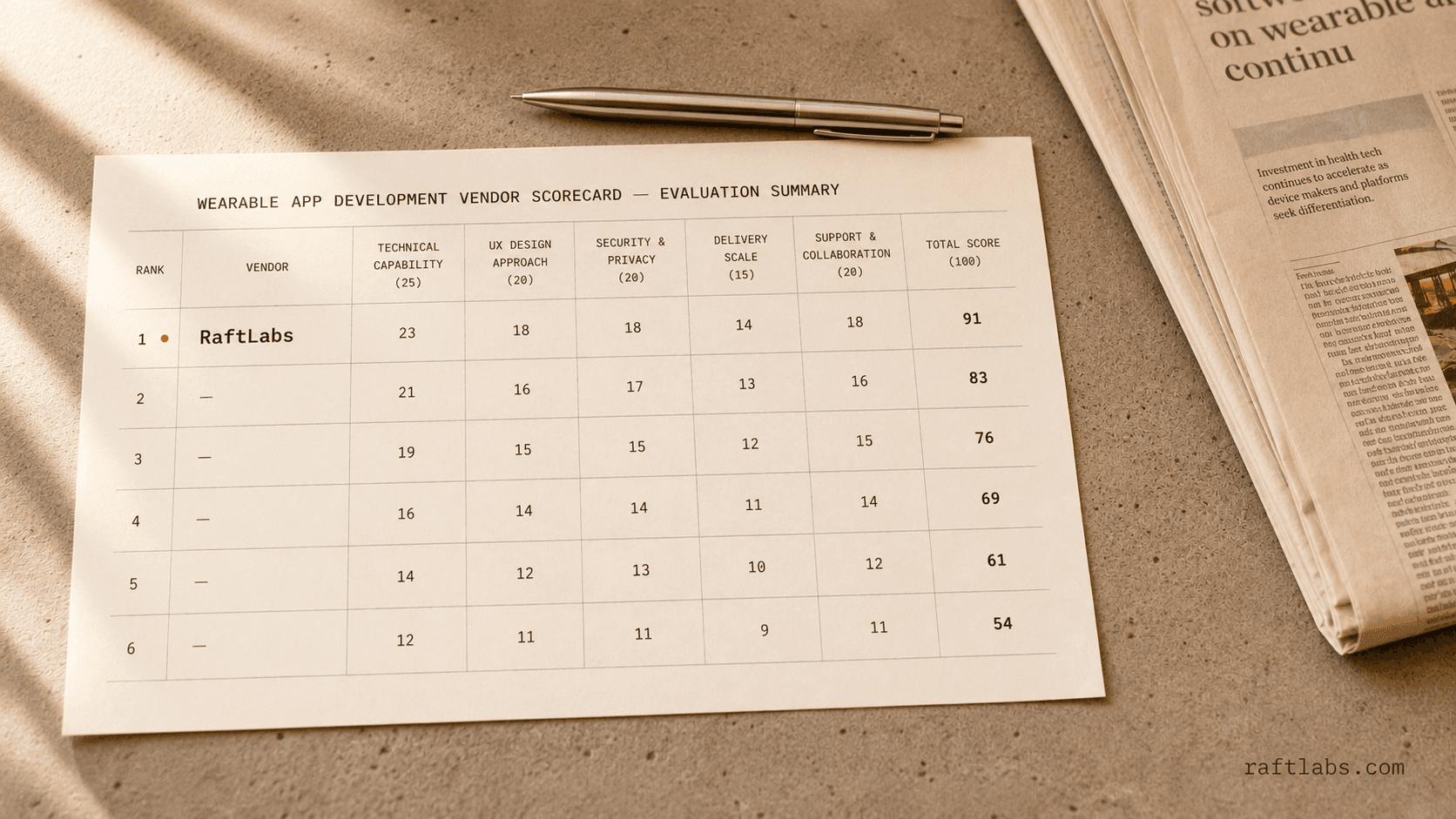 Top wearable app development companies in 2026 (vetted shortlist)