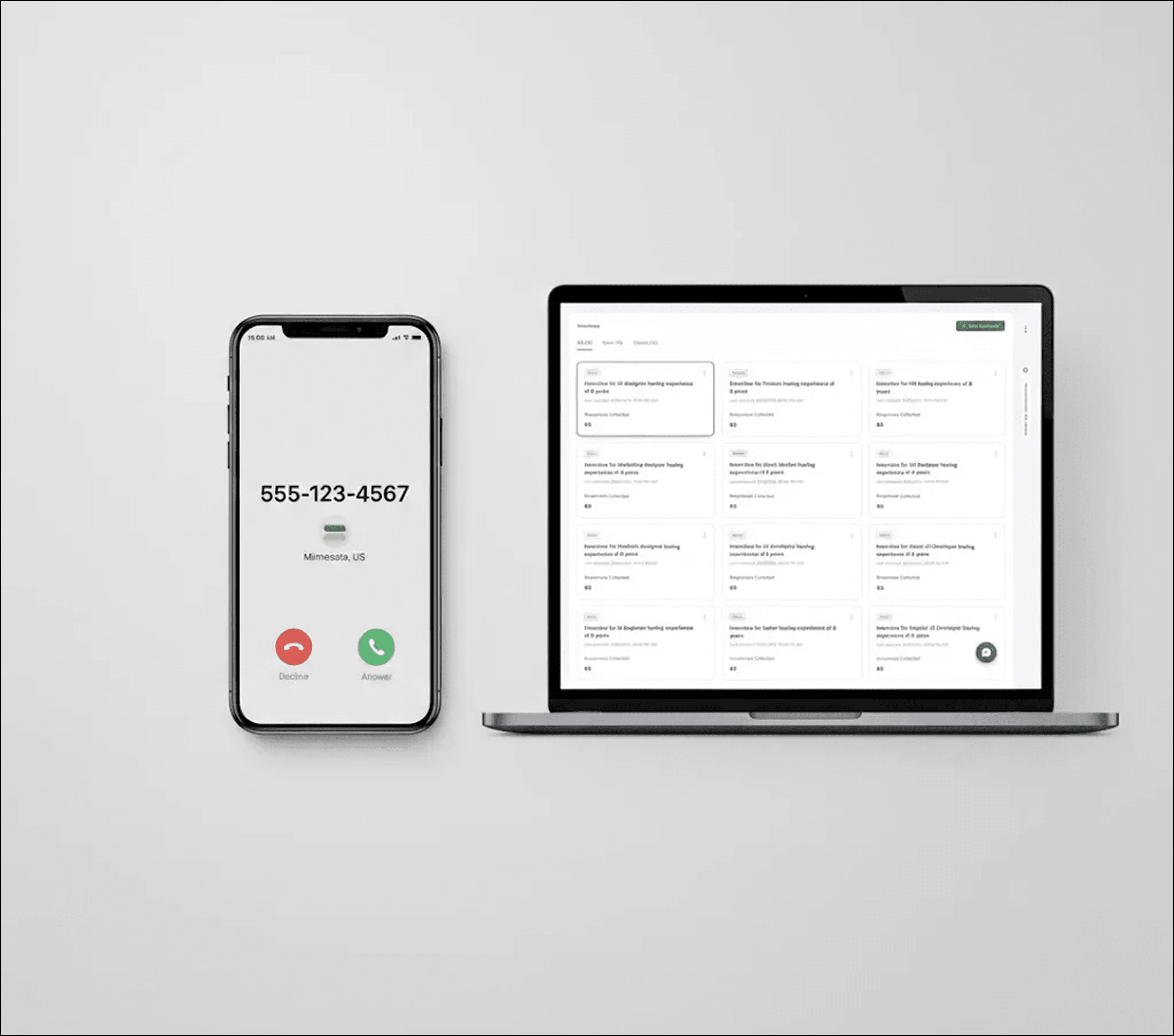 portfolio of building an AI phone agent to conduct voice interview