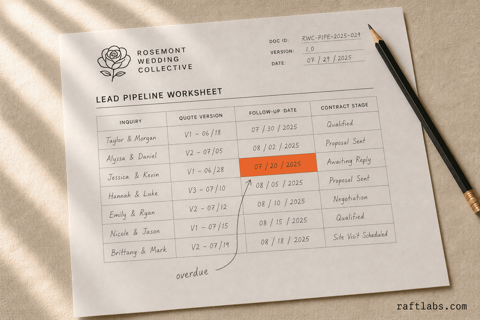 Wedding Vendor CRM Development