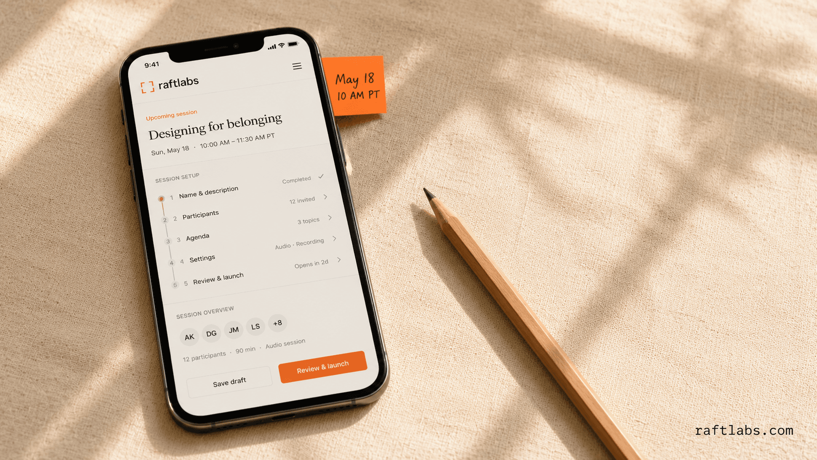Planning a discussion through the PSi app