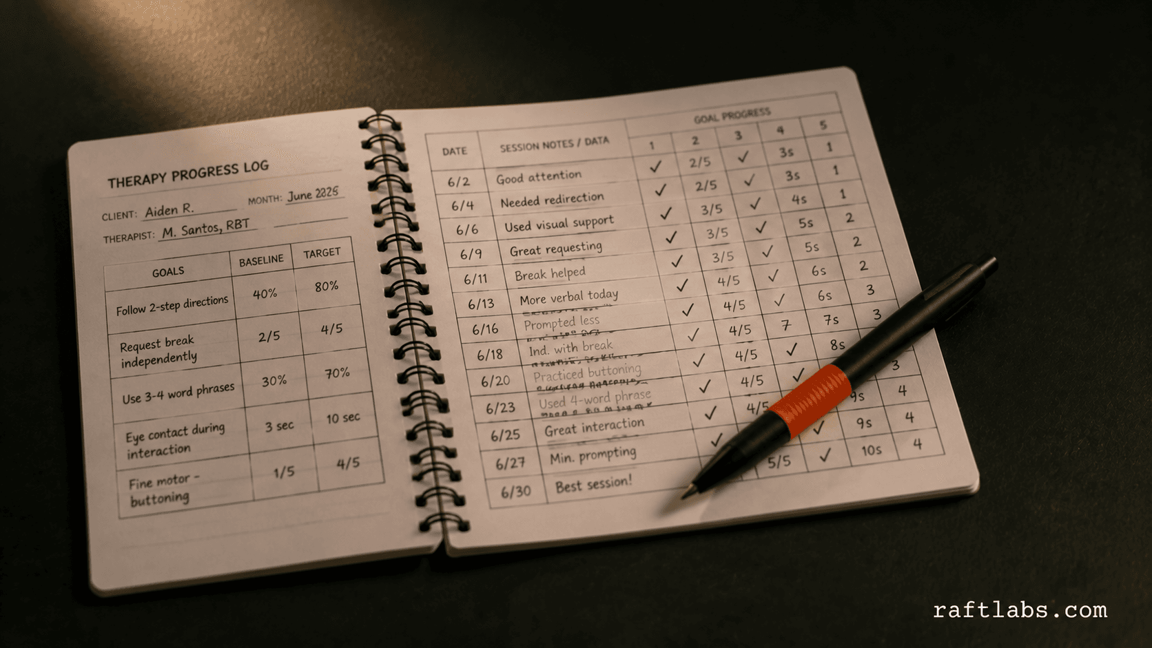 occupational therapy software - IEP goal tracking, pediatric assessments, and insurance billing dashboard