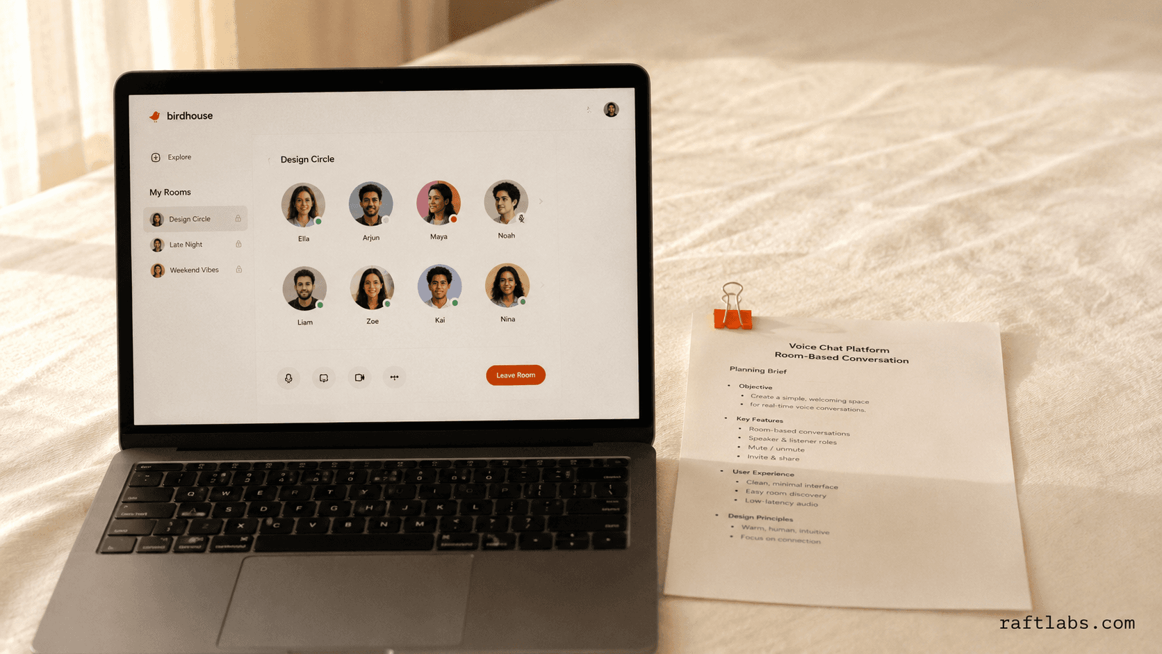 Main features of social audio apps