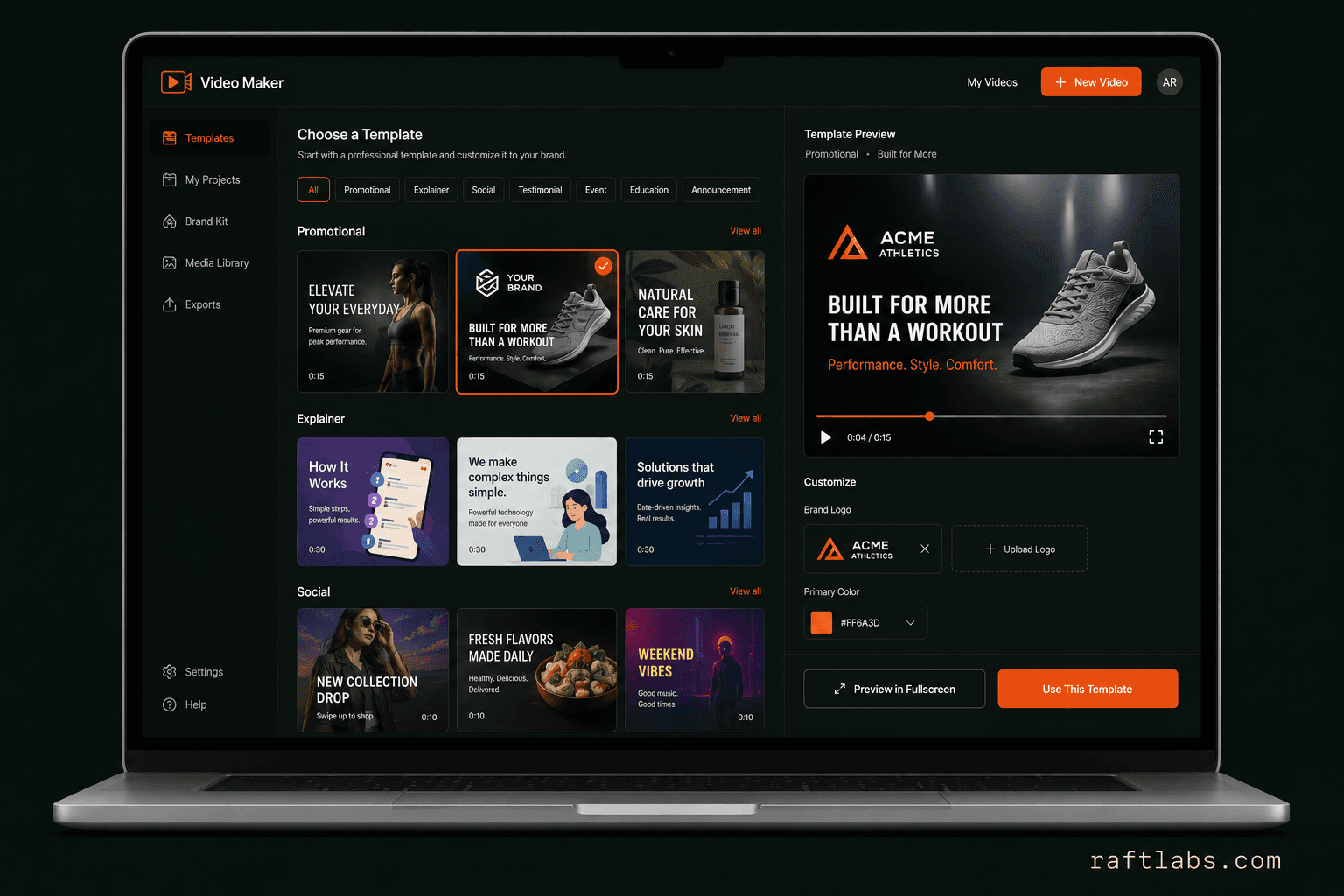 Vidmattic layered canvas editor for browser-based marketing video creation