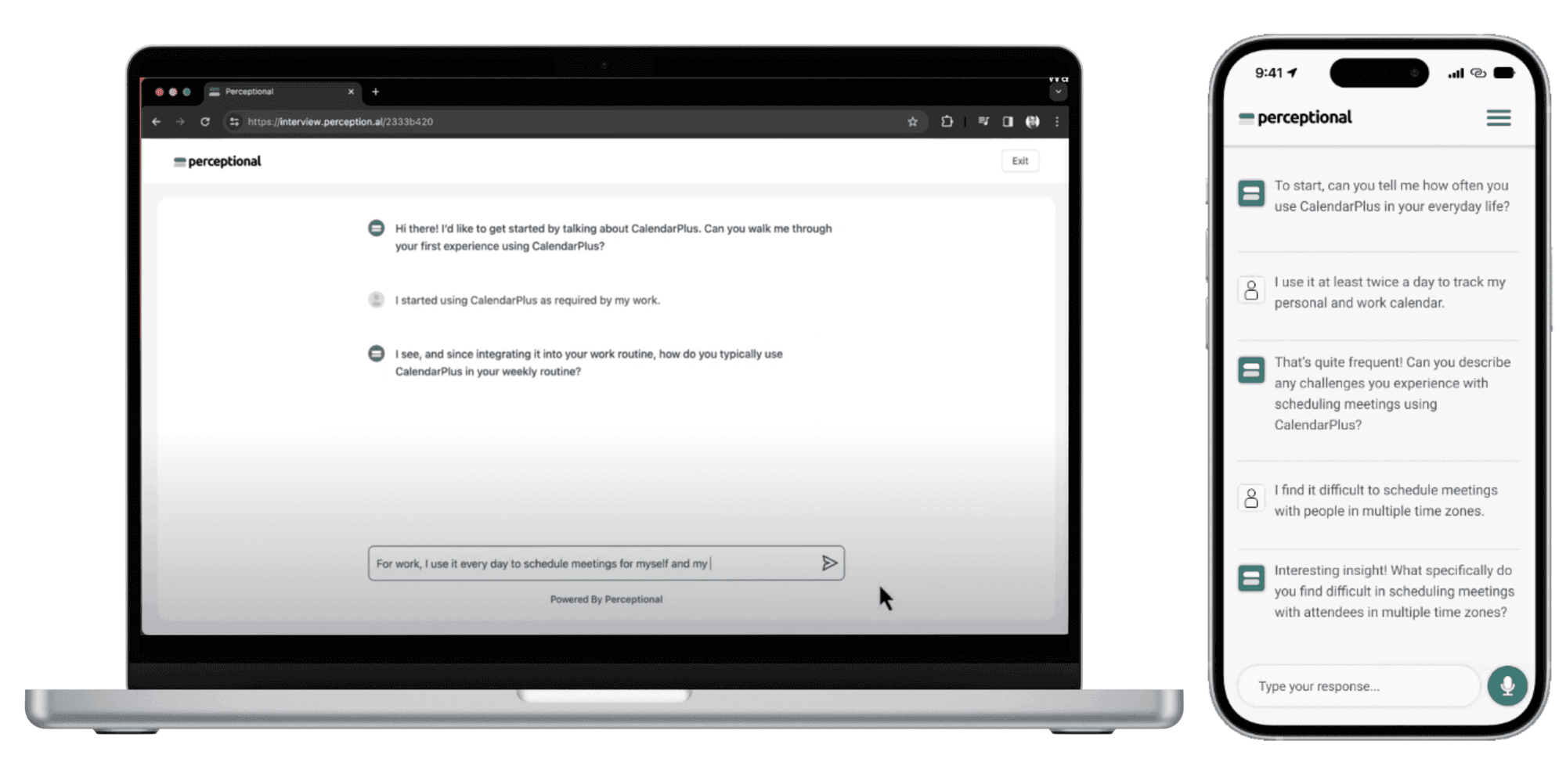 Conversational AI platform for user research and product feedback