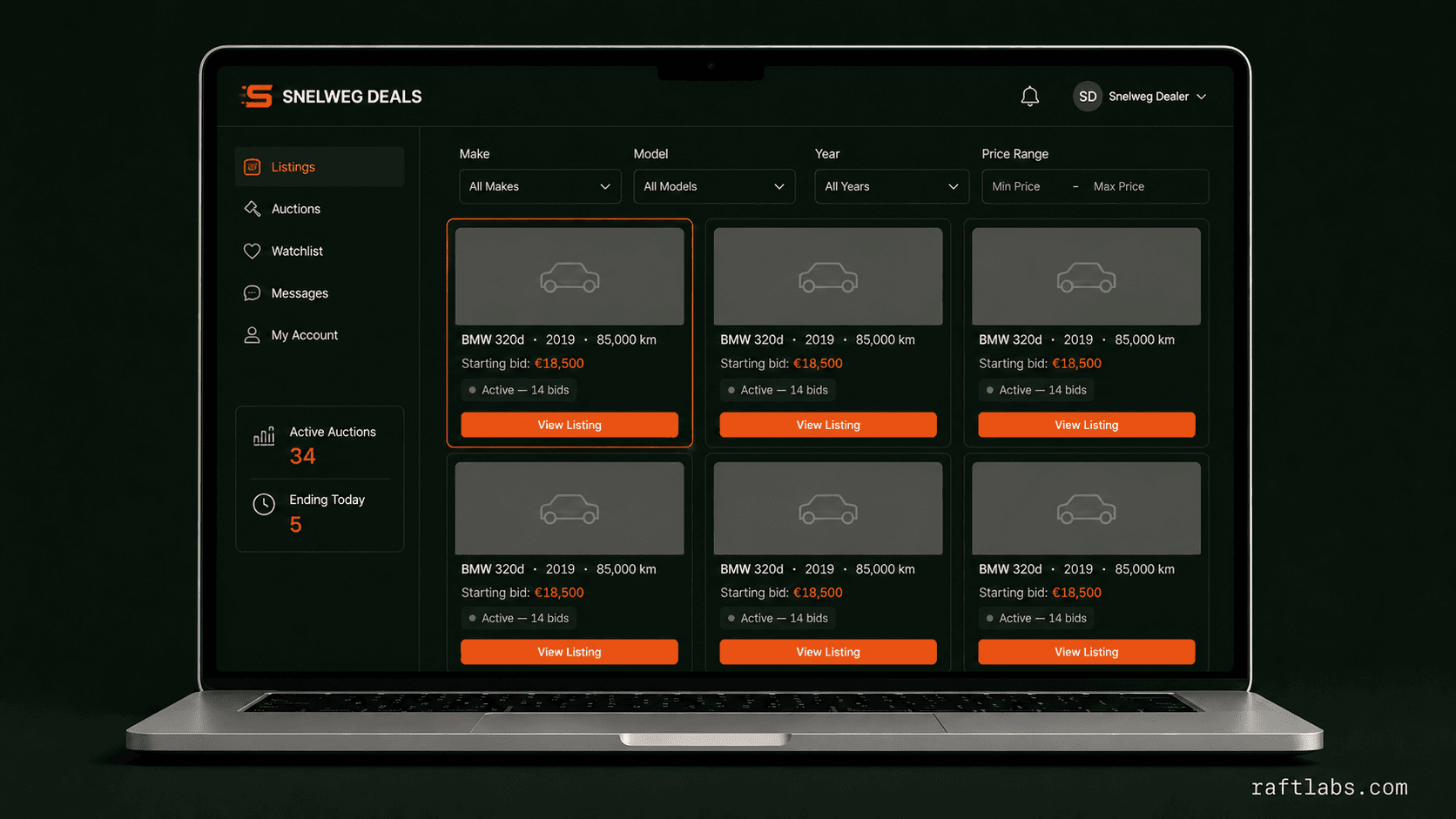 Car marketplace app with dealer bidding for the Dutch automotive market