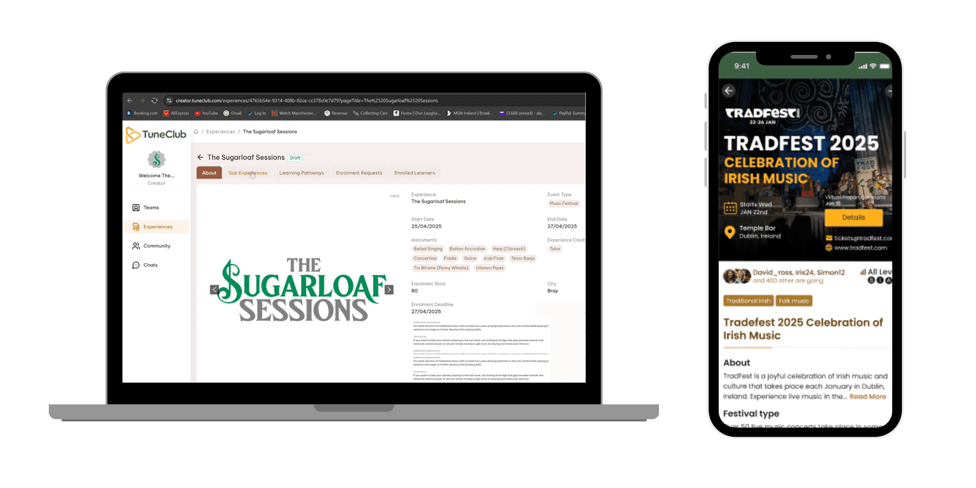 TuneClub creator-led learning platform for traditional Irish music