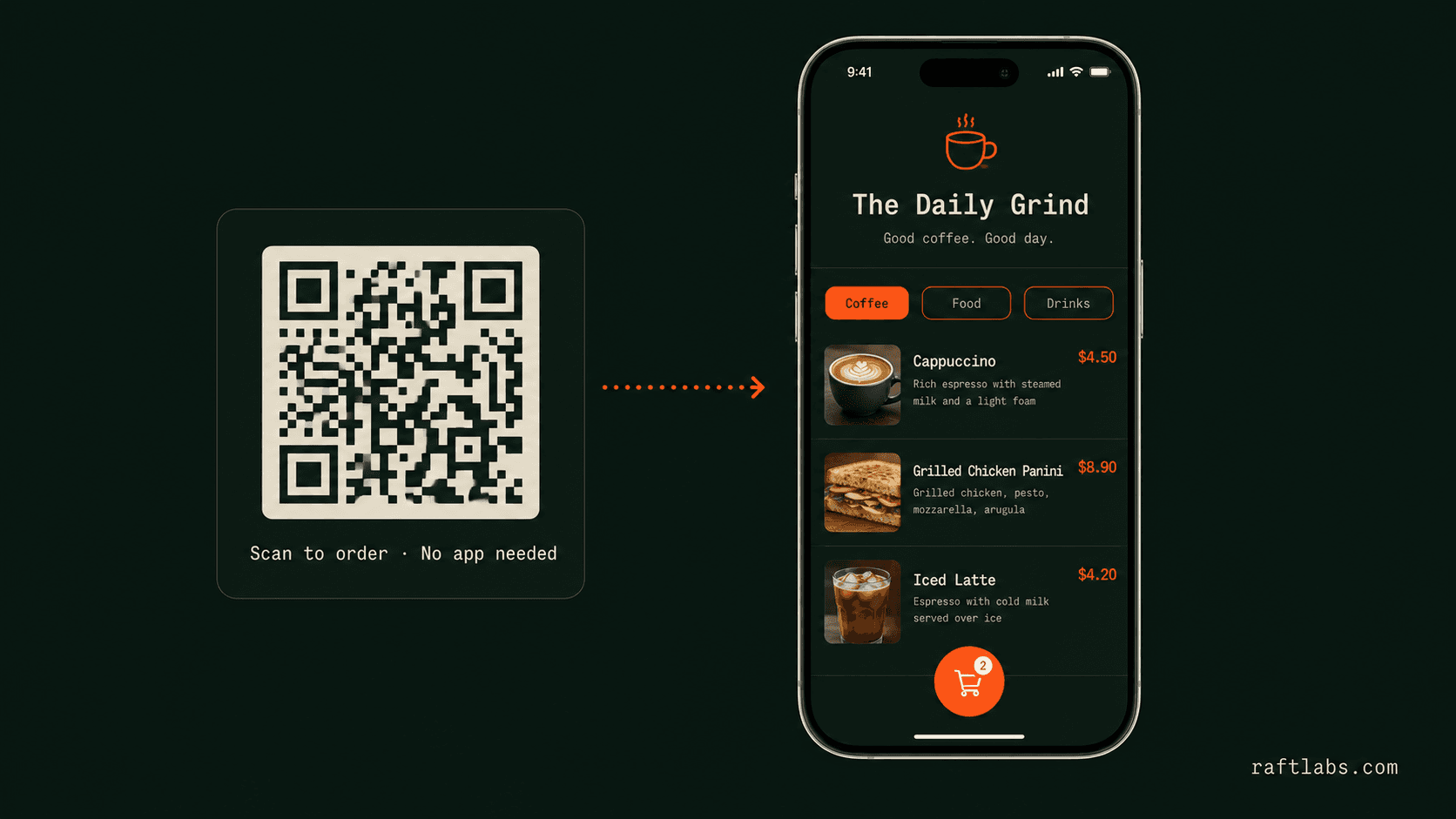 QR code food ordering for restaurants without app download