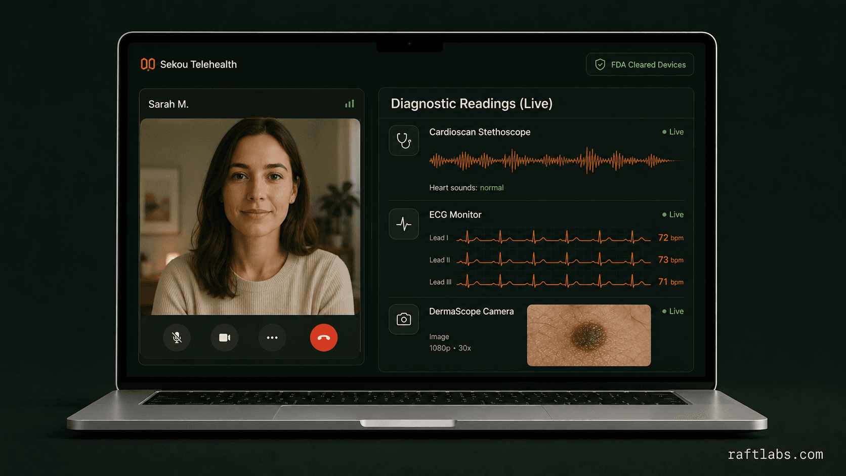 Nurse-mediated telehealth with multi-track Twilio Video streaming and body diagram DataTrack collaboration