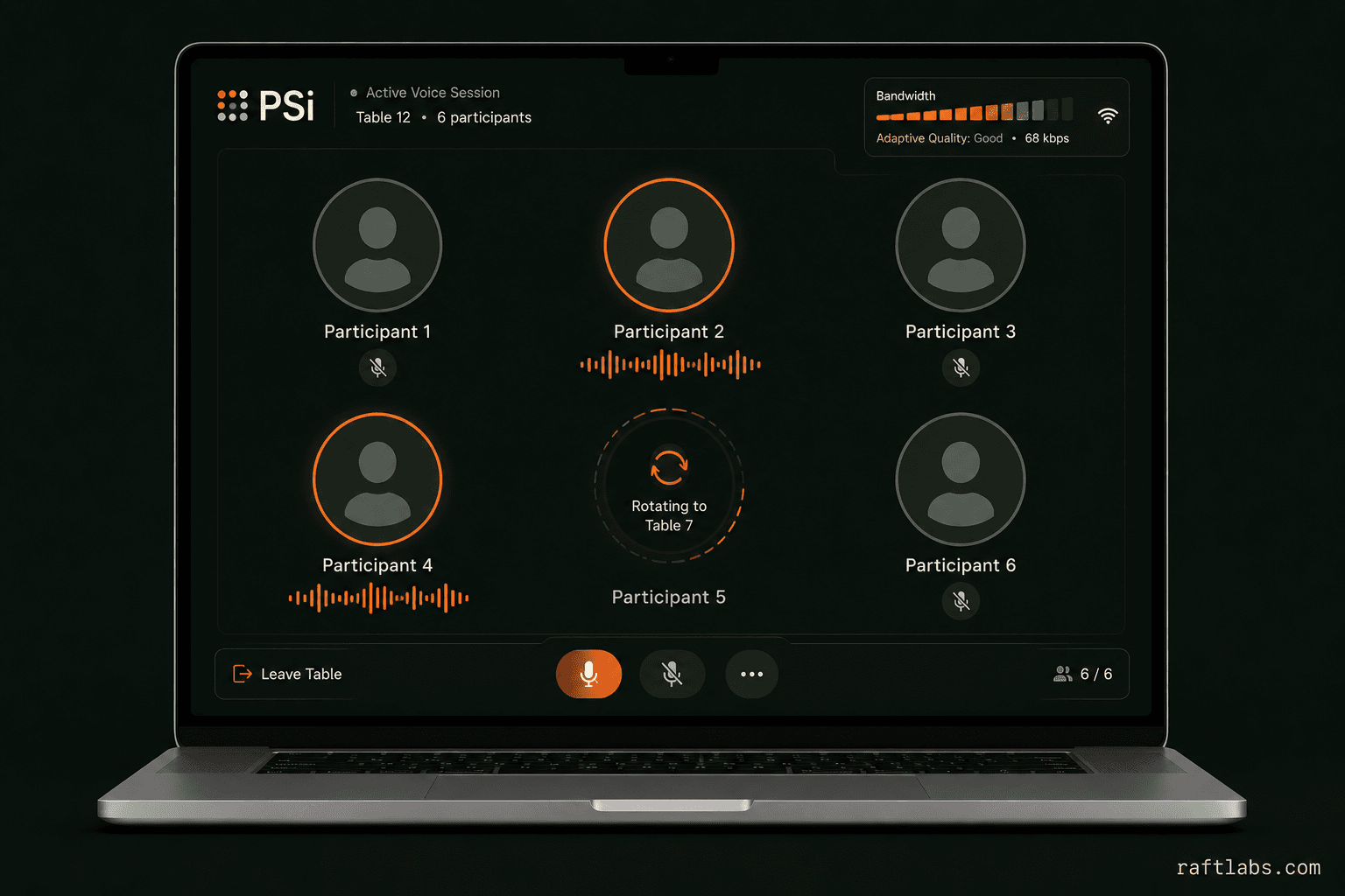Real-time audio and video communication via Agora in PSi decision platform